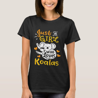 Lustige Kids Koala Nur Ein Mädchen Das Koalas Lieb T-Shirt