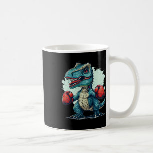 Lustige Kinder boxen Dinosaurier mit Boxhandschuhe Kaffeetasse