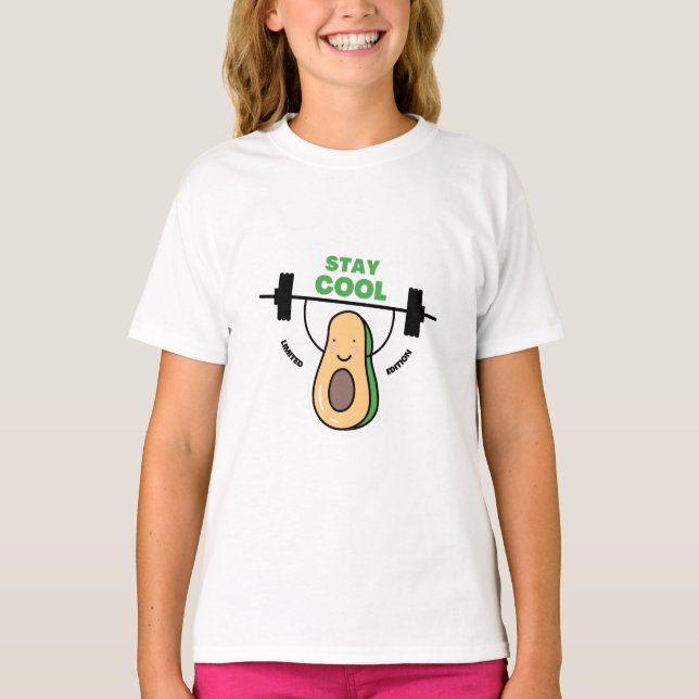 lustige Kinder, die cool für die Schule bleibe wer T-Shirt (Vorderseite)