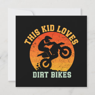 Lustige Kinder Dirt Bike Einladung