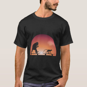 Lustige Kinder Jungen Mädchen Skateboard fahren Af T-Shirt