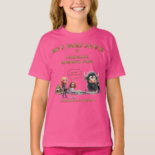 Lustige Kinder streicheln nicht das flauschige Yak T-Shirt