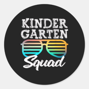 Lustige Kindergarten-Squad-Sungles lustige Kinder  Runder Aufkleber