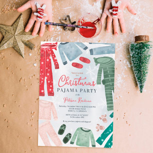 Lustige Kinderillustrationen für eine Weihnachts-P Einladung