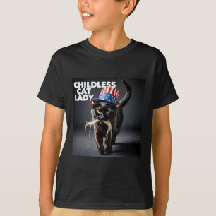 Lustige kinderlose Katzenlady Trump Haar Easy Hall T-Shirt