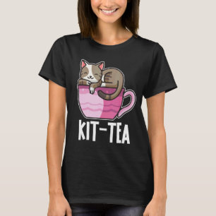 Lustige Kit-Tea oder Kitty Katze Bunte Katze und e T-Shirt
