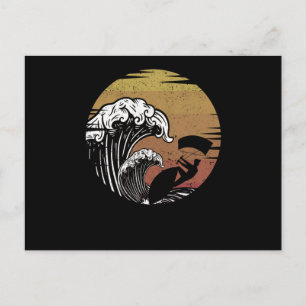 Lustige Kitesurfing-Wellen Windsurfen Surfen Postkarte