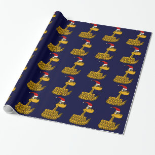 Lustige Klapperschlange in der Geschenkpapier
