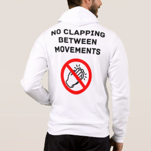 Lustige klassische Musik Regel KEIN KLATSCHEN Schw Hoodie