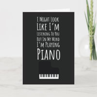 Lustige Klavierliebhaber Karten Pianist Keyboard M