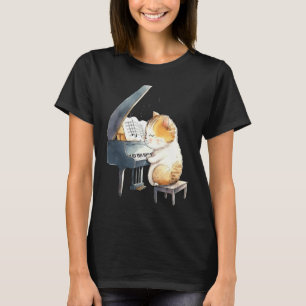 Lustige Klaviermusik Katze Männer Frauen Kinder Ka T-Shirt