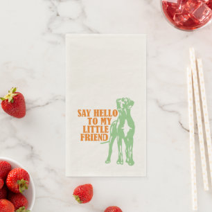 Lustige kleine Dogge Papier Gästetücher Serviette