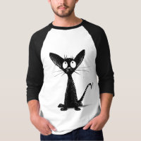 Lustige kleine schwarze Katze