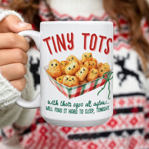 Lustige kleine Tater Tots Wasserfarbe Karo Weihnac Kaffeetasse