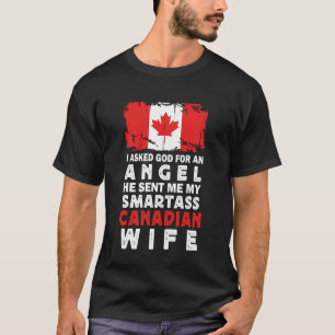 Lustige Klugscheißerin Kanadische Ehefrau Kanada-F T-Shirt