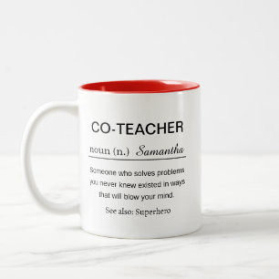 Lustige Ko-Lehrer-Arbeiter-Definition Zweifarbige Tasse