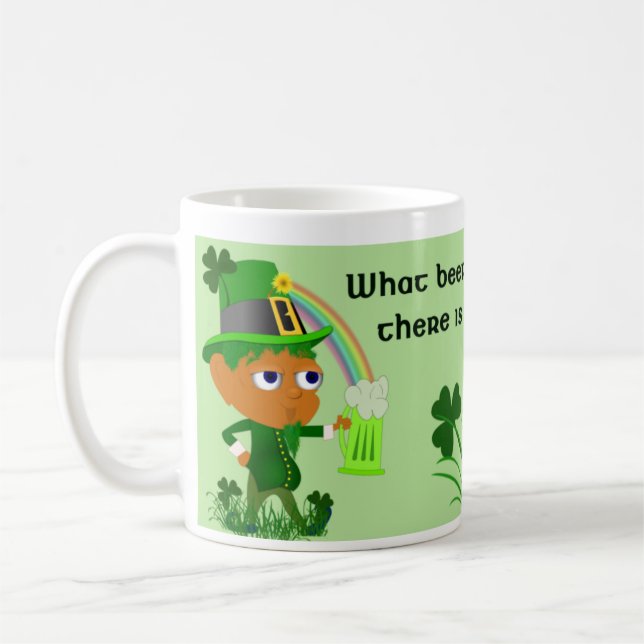 Lustige Kobold-Bier-Tasse Kaffeetasse (Links)