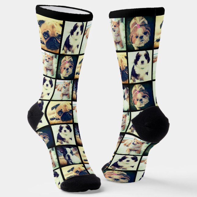 lustige Kollektion von modischen Fotos Socken (Gewinkelt)