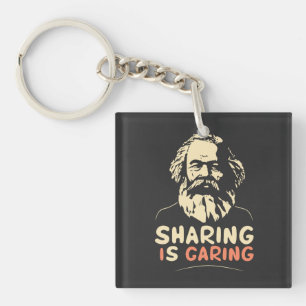 Lustige Kommunistische Memes von Karl Marx Teilen  Schlüsselanhänger