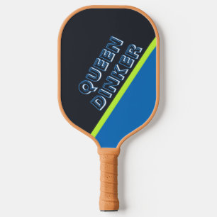 Lustige Königin Dinker benutzerdefinierter Text mo Pickleball Schläger