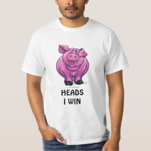 Lustige Köpfe und Schwanz-Schwein-T - Shirts