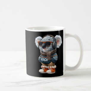 Lustige Kopfhörer Koala-Kostüm für Winterliebhaber Kaffeetasse