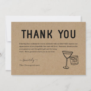 Lustige kostenlose Cocktails Dankeschön-Karte Dankeskarte