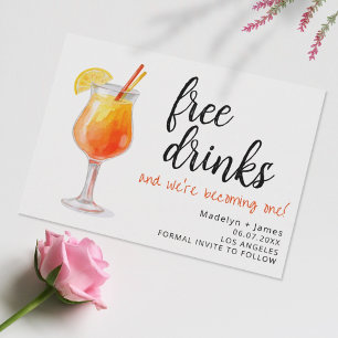 Lustige Kostenlose Getränke Moderne Foto Hochzeit Save The Date