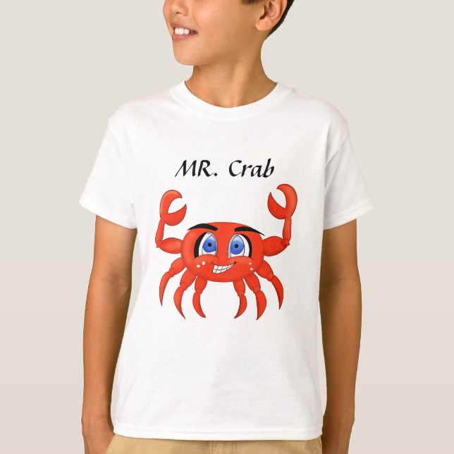 Lustige Krabbenillustration T-Shirt (Vorderseite)