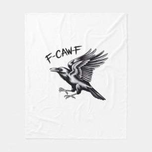 Lustige Krähe F-Caw-F Essential Minimal Sauber Fleecedecke
