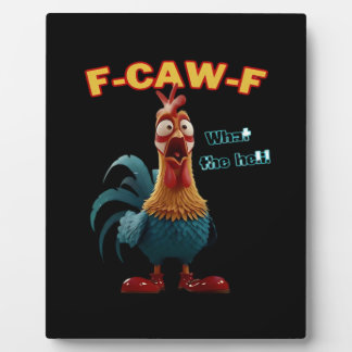 Lustige Krähe F-Caw-F Humor Gothic Fotoplatte