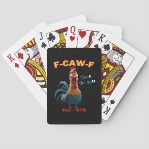Lustige Krähe F-Caw-F Humor Gothic Spielkarten