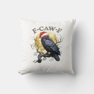 Lustige Krähe F-Caw-F Vogel Gothic-Weihnachten San Kissen