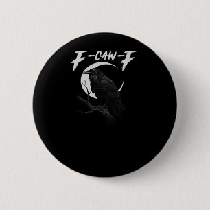 Lustige Krähe Retro-Klassiker-Stil Button