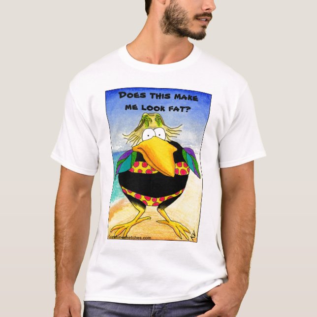 Lustige Krähen-Strand-Sommer-Ferien T-Shirt (Vorderseite)