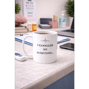 Lustige Krankenpfleger-Tasse „Ich habe meine Sympt Kaffeetasse