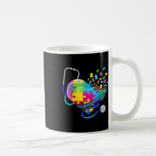 Lustige Krankenschwester Autismus Puzzle Stethosko Kaffeetasse