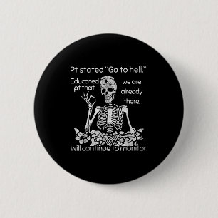 Lustige Krankenschwester Dunkler Humor Totenkopf P Button