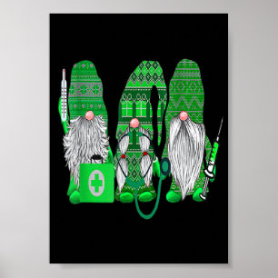 Lustige Krankenschwester-Gnome St. Patrick's Day T Poster
