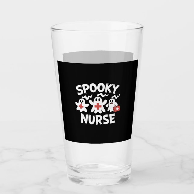 Lustige Krankenschwester Halloween Glas (Vorderseite)