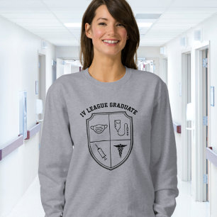 Lustige Krankenschwester I.V. Liga Sweatshirt