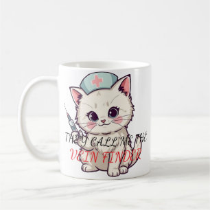 Lustige Krankenschwester Katze Der Venenfinder Per Kaffeetasse