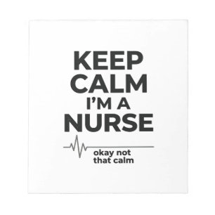 Lustige Krankenschwester Keep Calm Vintage Gravur Notizblock