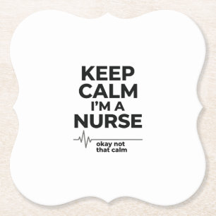 Lustige Krankenschwester Keep Calm Vintage Gravur  Untersetzer