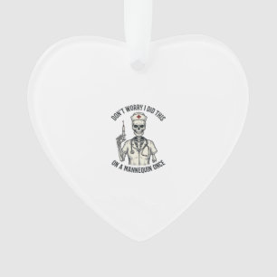 Lustige Krankenschwester Skelett Spritze Vintage G Ornament
