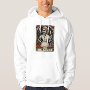 Lustige Krankenschwester Skelett Tarot Karte Hallo Hoodie