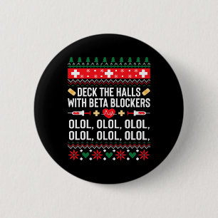 Lustige Krankenschwester Weihnachten Hässliches We Button