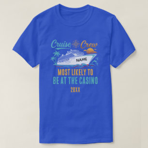 Lustige Kreuzfahrt Casino Benutzerdefinierter Name T-Shirt