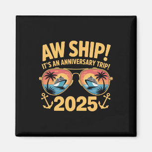 Lustige Kreuzfahrt-Jubiläumsreise 2025 passendes P Magnet