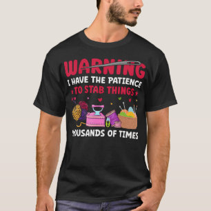 Lustige Kreuzstich-Stickerei-Zubehör Näh-Qui T-Shirt
